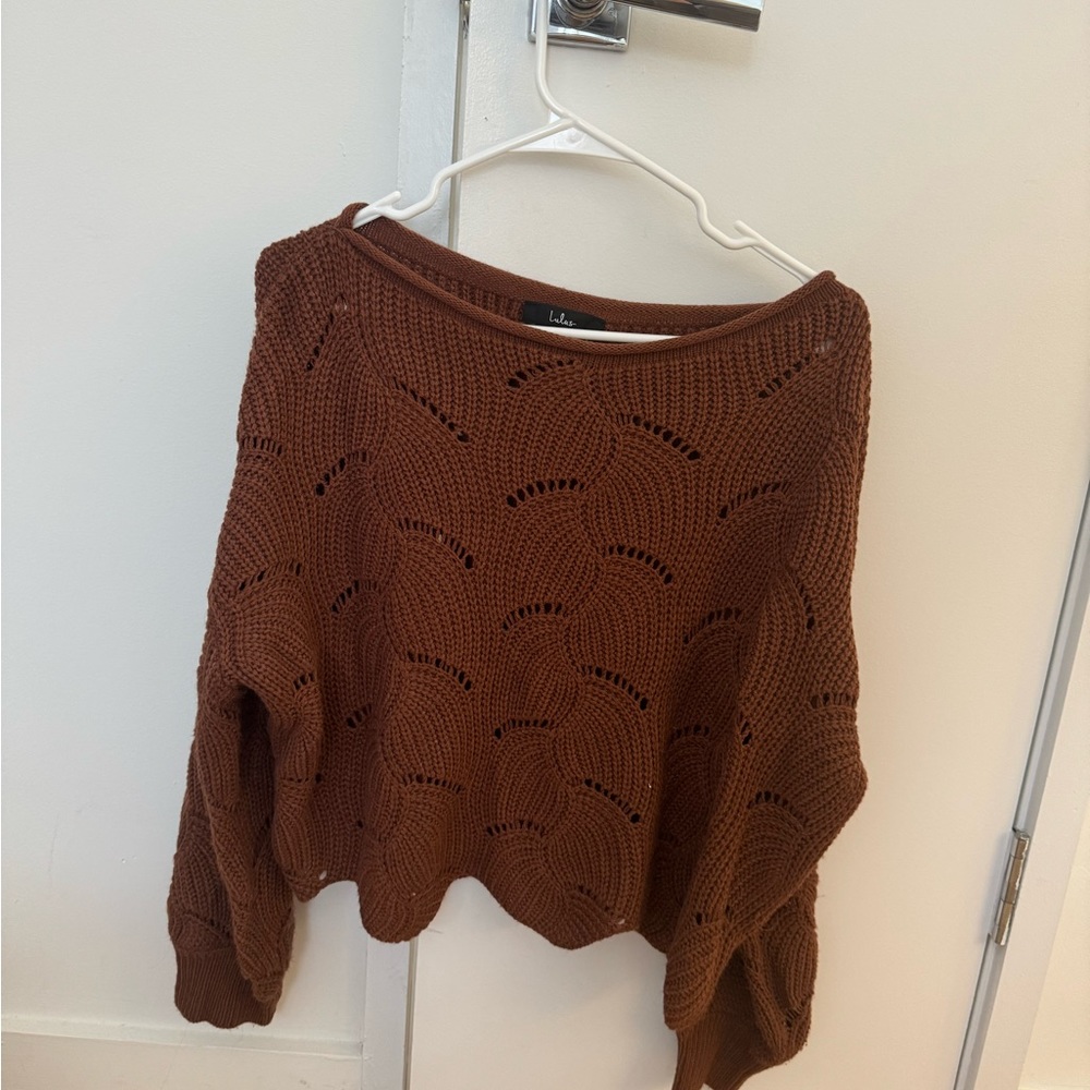 Boatneck Scalloped Sweater